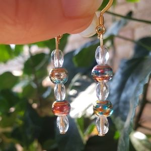 Elegant feminine drop earrings artisan made